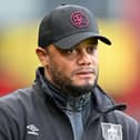 Burnley's Belgian manager Vincent Kompany looks on ahead of the English FA Cup third round football match between Bournemouth and Burnley at the Vitality Stadium in Bournemouth, southern England on January 7, 2023.