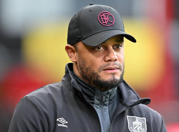 Burnley's Belgian manager Vincent Kompany looks on ahead of the English FA Cup third round football match between Bournemouth and Burnley at the Vitality Stadium in Bournemouth, southern England on January 7, 2023.