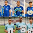 Preston North End and Burnley FC players hold up the acronym 'ICON'