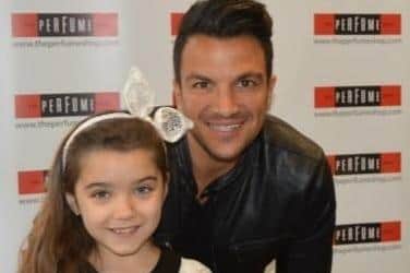 Lamissah when she first met Peter Andre when she was just six