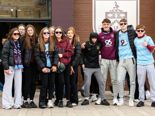 Burnley fans arrive at Turf Moor for the Premier League fixture against Brighton and Hove Albion. Photo: Kelvin Lister-Stuttard