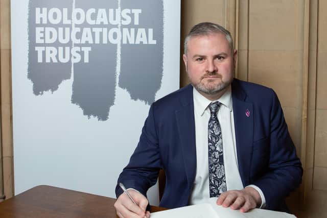 Pendle MP Andrew Stephenson signed the Holocaust Educational Trust’s Book of Commitment
