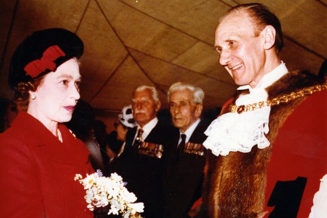 Burnley's first Mormon Mayor Albert Pickup is pictured meeting the Queen at the Royal Garden Party in 1978