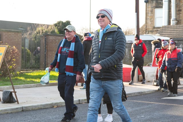 Burnley fans arrive at Turf Moor for West Ham United fixture. Photo: Kelvin Lister-Stuttard
