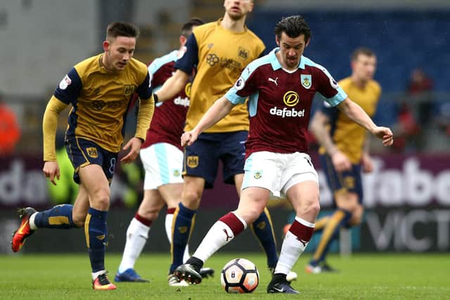 BURNLEY, ENGLAND - JANUARY 28: Joey Barton of Burnley in action during the Emirates FA Cup Fourth Round match between Burnley and Bristol City at Turf Moor on January 28, 2017 in Burnley, England.  (Photo by Jan Kruger/Getty Images)