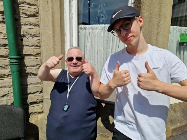 Thumbs up from these two pals