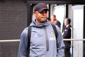 BURNLEY, ENGLAND - AUGUST 11: Vincent Kompany, Head Coach of Burnley arrives at the stadium prior to the Premier League match between Burnley FC and Manchester City at Turf Moor on August 11, 2023 in Burnley, England. (Photo by Nathan Stirk/Getty Images)