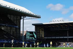LIVERPOOL, ENGLAND - APRIL 06: Players line up ahead of the 'No Room for Racism' message being displayed on the LED screen prior to the Premier League match between Everton FC and Burnley FC at Goodison Park on April 06, 2024 in Liverpool, England. (Photo by Matt McNulty/Getty Images) (Photo by Matt McNulty/Getty Images)