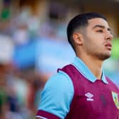 HUELVA, SPAIN - JULY 28: Anass Zaroury of Burnley FC looks on during a Pre Season Friendly Match between Real Betis and Burnley FC at Estadio Nuevo Colombino on July 28, 2023 in Huelva, Spain. (Photo by Fran Santiago/Getty Images)