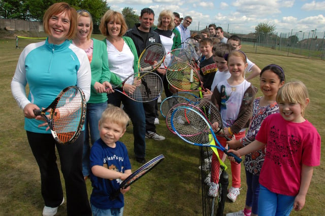 Club members and youngsters enjoy Mansfield Lawn Tennis Club's 2012  Open Day.