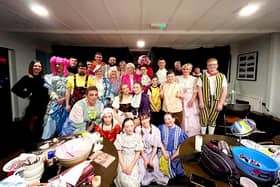 The cast of Sabden Village Folk's Cinderella pantomime