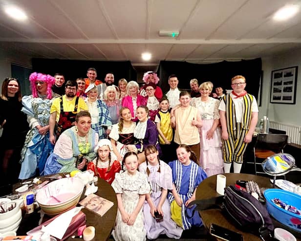 The cast of Sabden Village Folk's Cinderella pantomime