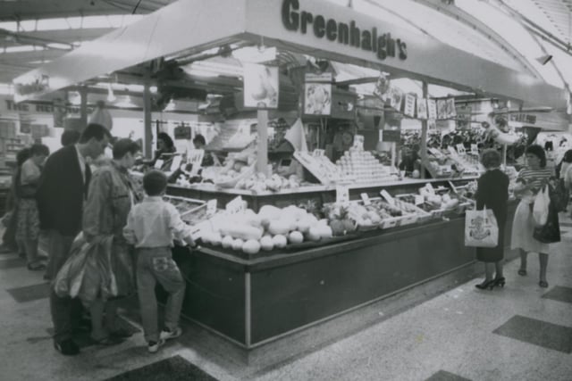 Burnley Market interior (1989). Credit: Lancashire County Council