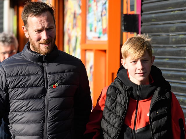 Burnley fans arrive at Turf Moor ahead of the Championship fixture with Blackburn Rovers which ended in a 3-0 victory for the Clarets. Photo: Kelvin Stuttard