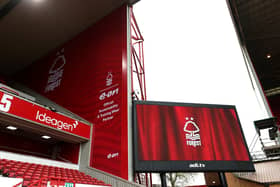 NOTTINGHAM, ENGLAND - APRIL 02: General view inside the stadium prior to the Premier League match between Nottingham Forest and Fulham FC at the City Ground on April 02, 2024 in Nottingham, England. (Photo by David Rogers/Getty Images)