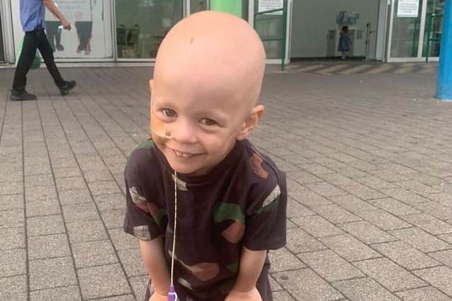 Rio Spurr has a rare form of cancer called a Wilms tumour.