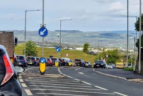 Heavy traffic on Rossendale Road, Burnley, on April 29th, 2024
