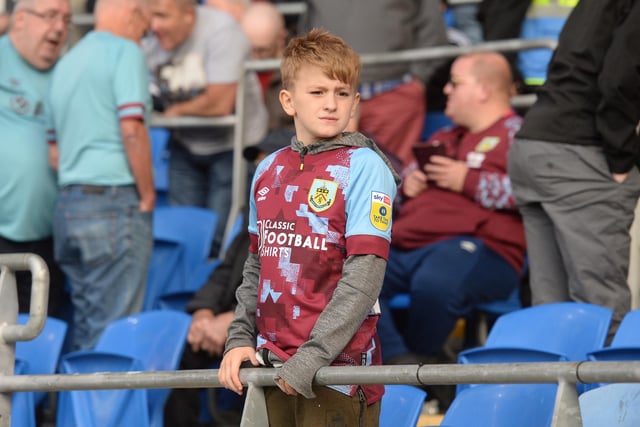 Burnley fans during the game

Skybet Championship - Cardiff City v Burnley - Saturday 1st October 2022 - Cardiff City Stadium - Cardiff