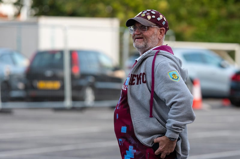 Burnley fans arrive at the City Ground ahead of the Premier League clash with Nottingham Forest. Photo: Kelvin Lister-Stuttard