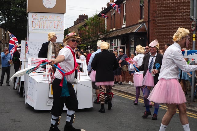 These "Borris Dancers" proved popular in the parade.