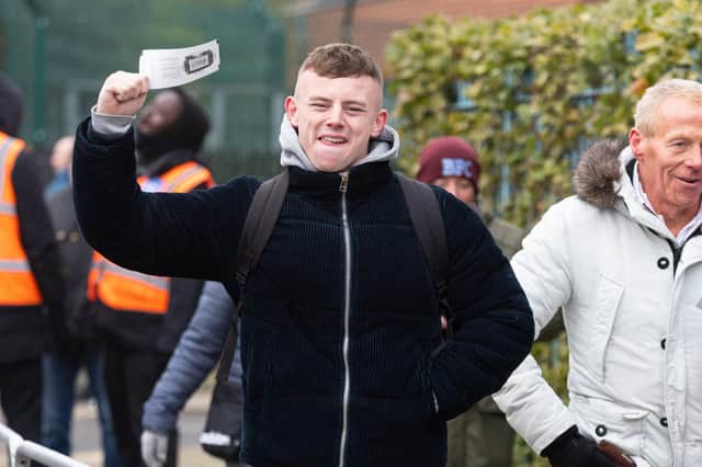 Burnley fans arrive at Loftus Road as Championship football returns following the break for the World Cup. Photo: Kelvin Stuttard