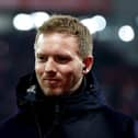 LEVERKUSEN, GERMANY - FEBRUARY 10: Julian Nagelsmann speaks to the media prior to the Bundesliga match between Bayer 04 Leverkusen and FC Bayern München at BayArena on February 10, 2024 in Leverkusen, Germany. (Photo by Lars Baron/Getty Images)