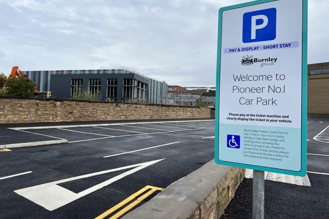 Pioneer car park in Burnley town centre