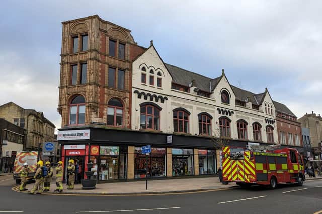Fire crews in St James's Street, Burnley
