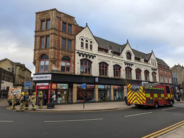 Fire crews in St James's Street, Burnley