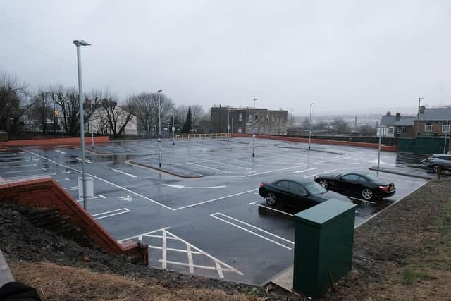 An overview of the new car park extension at Burnley's Manchester Road station