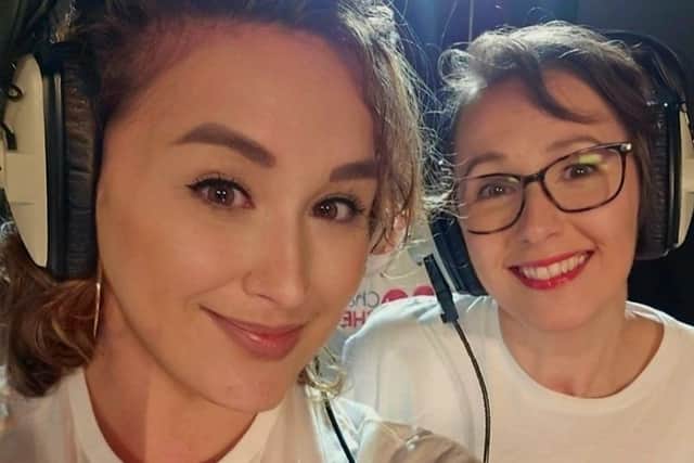 Fran Moorhouse (right) and her daughter Bethany, who have both battled breast cancer, are among the 20 strong choir led by Joss Stone making a bid for the Christmas number one spot with the charity single Golden