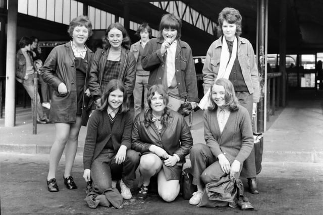 A smiling group of Hollingreave Youth Club members pictured before their trip to Hardcastle Crags on Good Friday. The article gave information about members of Burnley Holiday Group who enjoyed a ramble in Littendale on Good Friday, 9th April 1971.