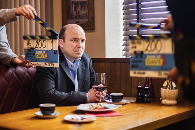 Rory Kinnear as Dave Fishwick filming the new Netflix Bank of Davie movie in Burnley