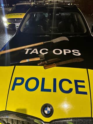 A van in Blackpool just didn’t look right to a patrolling police sergeant.
When the vehicle was stopped, the driver tested positive for drugs, had no licence or insurance, the vehicle was on cloned plates, there were more people than seats and weapons were found on board.
All of the occupants were arrested, with one wanted by a neighbouring force.