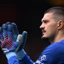 SHEFFIELD, ENGLAND - APRIL 20: Burnley goalkeeper Arijanet Muric applauds during the Premier League match between Sheffield United and Burnley FC at Bramall Lane on April 20, 2024 in Sheffield, England. (Photo by Stu Forster/Getty Images)