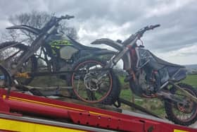 Two off-road motorbikes. (Credit: Lancashire Police)