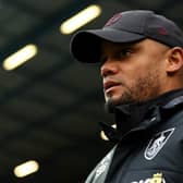 LONDON, ENGLAND - DECEMBER 11: Vincent Kompany of Burnley looks on during the Sky Bet Championship between Queens Park Rangers and Burnley at Loftus Road on December 11, 2022 in London, England. (Photo by Clive Rose/Getty Images)