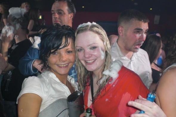 This pair are enjoying a foam party at the night club back in 2009