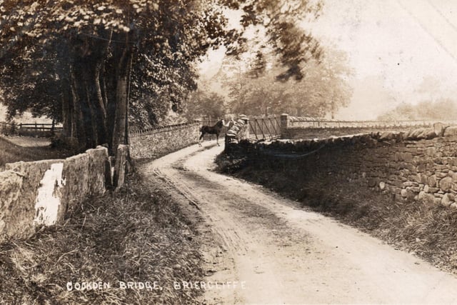 Cockden Bridge marks the boundary between Briercliffe (to the right) and Extwistle (to the left). Notice the pony on the bridge
