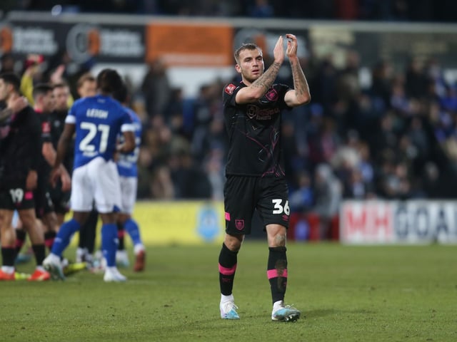 Burnley's Jordan Beyer applauds the fans at the final whistle
The Emirates FA Cup Fourth Round - Ipswich Town v Burnley - Saturday 28th January 2023 - Portman Road - Ipswich