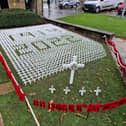 Burnley's Peace Garden laid out in preparation