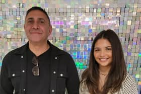 Madge Nawaz, owner of Burnley bar Remedy and a contestant in this year's Pendleside Does Strictly, is pictured here with his dance partner Jess Duxbury. Madge has organised a curry night in July to launch his fund raising