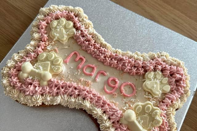 One of the cakes for dogs made by Angelo Musso at Gio's Bakery in Burnley.