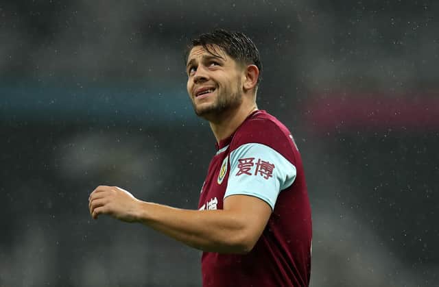 James Tarkowski of Burnley reacts during the Premier League match between Newcastle United and Burnley at St. James Park on October 03, 2020 in Newcastle upon Tyne, England.