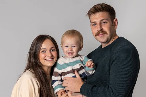 ​Amelia and Nathan with their little boy Noah.