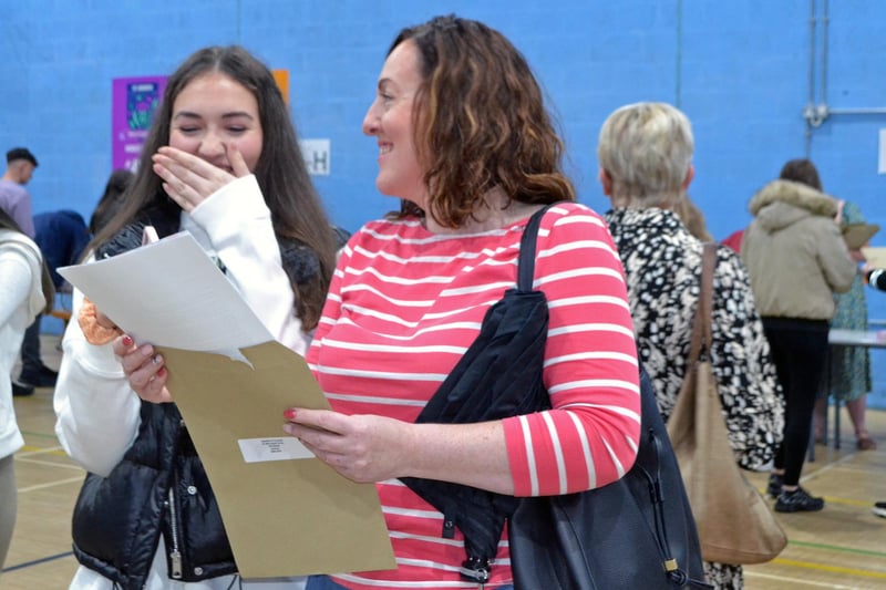 Eight pictures of pupils at Ss John Fisher & Thomas More RC High School in Colne enjoying GCSE success.