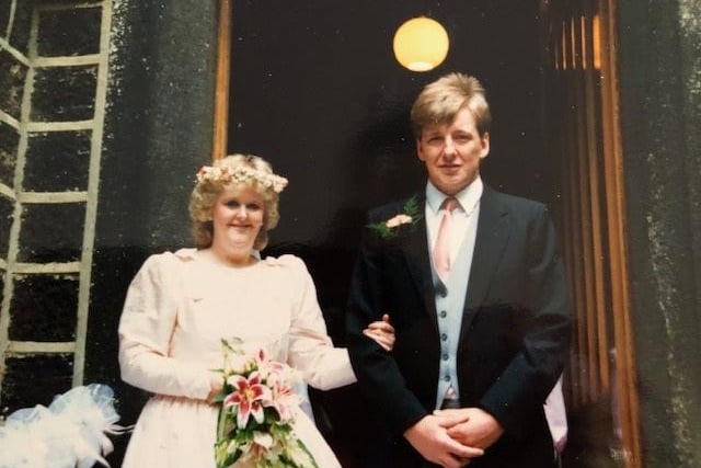 Mark and Kerry Townsend married at Christ Church, Colne, on June 20th, 1989