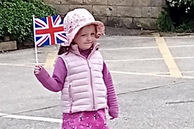 One of the youngsters celebrating the Queen's platinum jubilee at The Grove care home