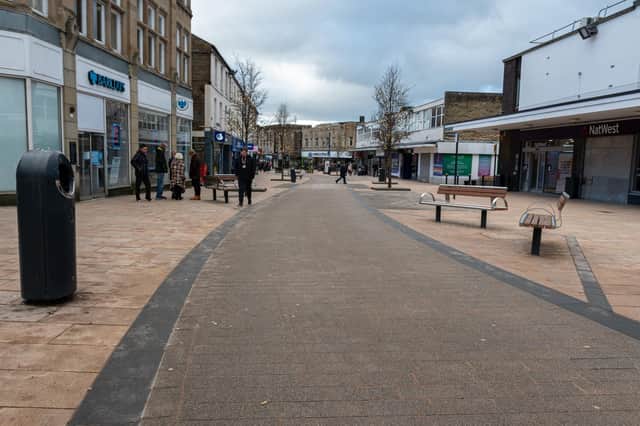 Coun. Martyn Hurt says the pedestrianised area of St James's Street is difficult for people who are blind to navigate because it does not have a physical kerb.
Photo: Kelvin Stuttard