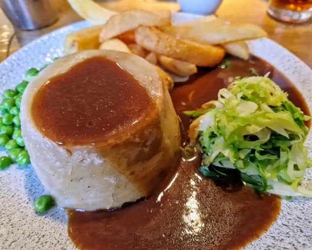 Steak and ale suet pudding